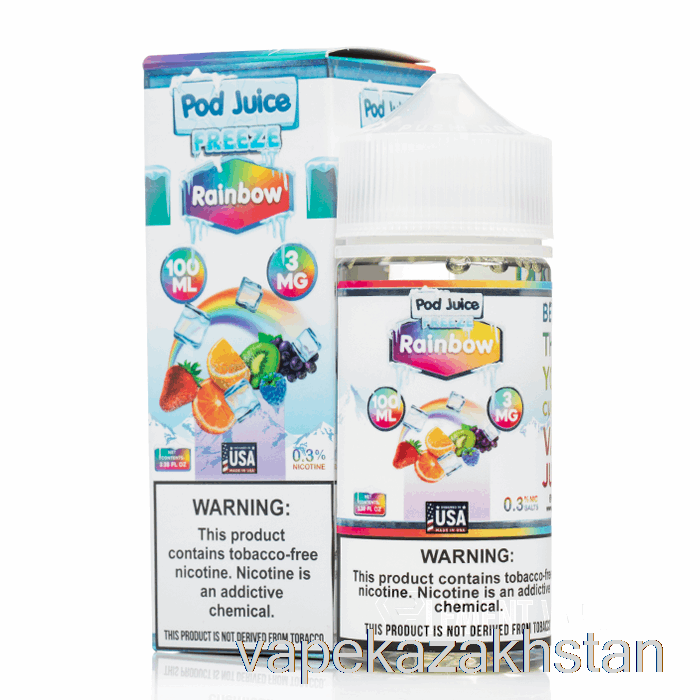 Vape Smoke FREEZE Rainbow - Pod Juice - 100mL 6mg